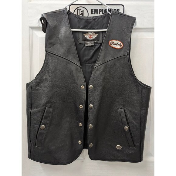 HARLEY DAVIDSON Genuine Leather Vest in M - Picture 1 of 6